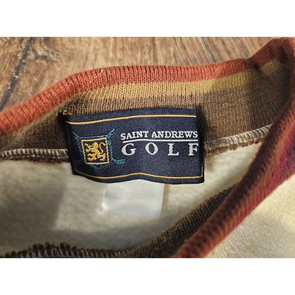 Vintage St Andrews Golf Norman Rockwell "The Gossips" Sweatshirt Mens XL Grandpa - Picture 5 of 9